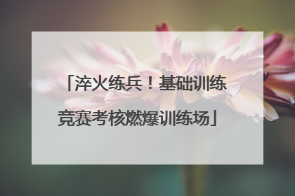 淬火练兵！基础训练竞赛考核燃爆训练场