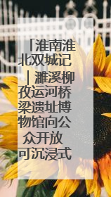 淮南淮北双城记｜濉溪柳孜运河桥梁遗址博物馆向公众开放 可沉浸式触摸历史