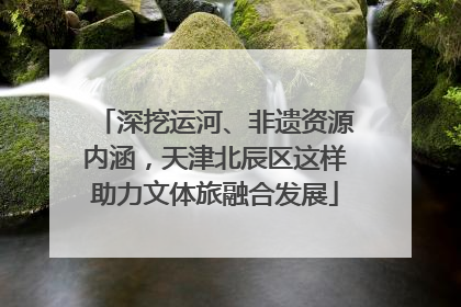 深挖运河、非遗资源内涵，天津北辰区这样助力文体旅融合发展