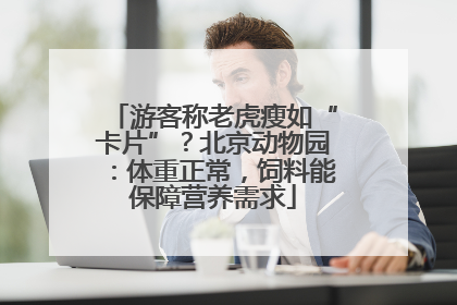 游客称老虎瘦如“卡片”？北京动物园：体重正常，饲料能保障营养需求