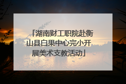 湖南财工职院赴衡山县白果中心完小开展美术支教活动