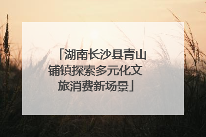 湖南长沙县青山铺镇探索多元化文旅消费新场景