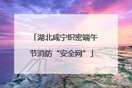 湖北咸宁织密端午节消防“安全网”