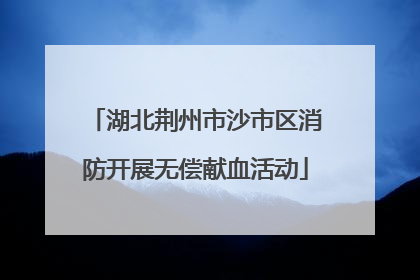 湖北荆州市沙市区消防开展无偿献血活动