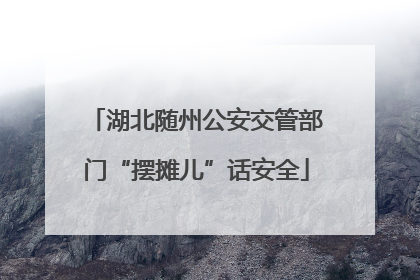 湖北随州公安交管部门“摆摊儿”话安全