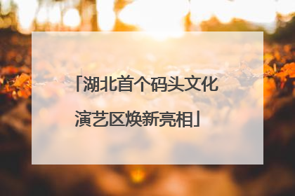 湖北首个码头文化演艺区焕新亮相