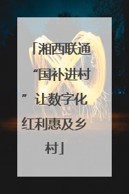 湘西联通“国补进村”让数字化红利惠及乡村