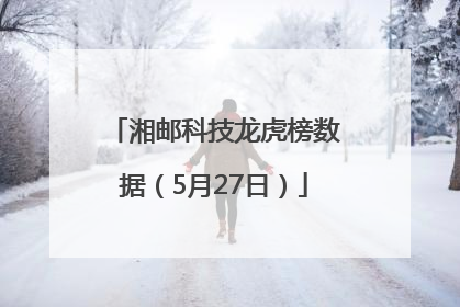 湘邮科技龙虎榜数据（5月27日）