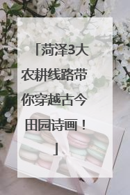 菏泽3大农耕线路带你穿越古今田园诗画！