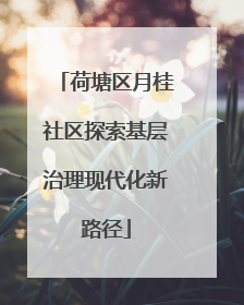 荷塘区月桂社区探索基层治理现代化新路径