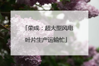 荣成：超大型风电叶片生产运输忙