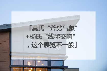 莫氏“斧劈气象”+杨氏“线墨交响”，这个展览不一般