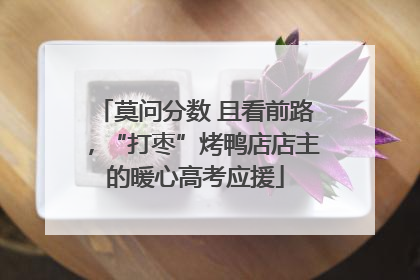莫问分数 且看前路，“打枣”烤鸭店店主的暖心高考应援