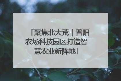 聚焦北大荒｜普阳农场科技园区打造智慧农业新阵地