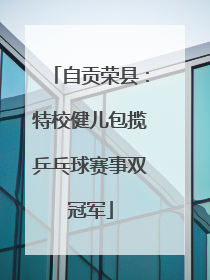 自贡荣县：特校健儿包揽乒乓球赛事双冠军