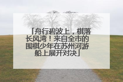 舟行碧波上，棋落长风湾！来自全市的围棋少年在苏州河游船上展开对决