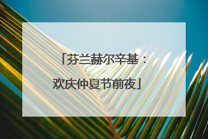 芬兰赫尔辛基：欢庆仲夏节前夜