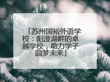 苏州国裕外语学校：阳澄湖畔的卓越学校，助力学子圆梦未来