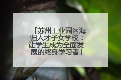 苏州工业园区海归人才子女学校：让学生成为全面发展的终身学习者