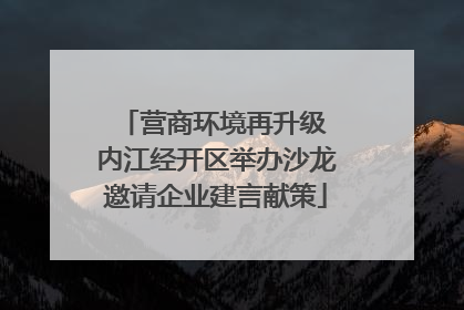 营商环境再升级 内江经开区举办沙龙邀请企业建言献策