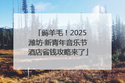 薅羊毛！2025潍坊·新青年音乐节酒店省钱攻略来了