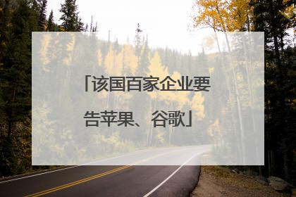 该国百家企业要告苹果、谷歌