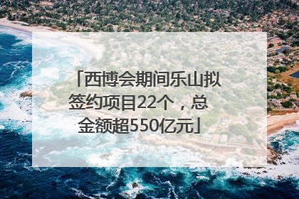 西博会期间乐山拟签约项目22个，总金额超550亿元