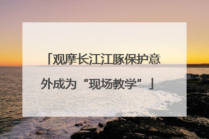 观摩长江江豚保护意外成为“现场教学”