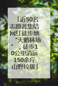 近50名志愿者集结网红徒步地“天鹅林场”，徒步10公里清运150余斤山野垃圾