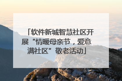 软件新城智慧社区开展“情暖母亲节，爱意满社区”敬老活动