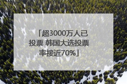 超3000万人已投票 韩国大选投票率接近70%