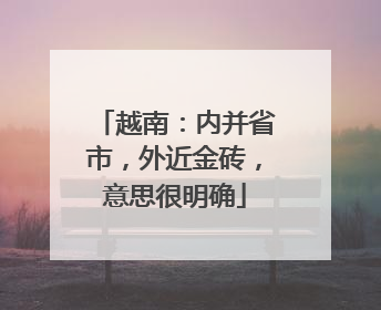 越南：内并省市，外近金砖，意思很明确