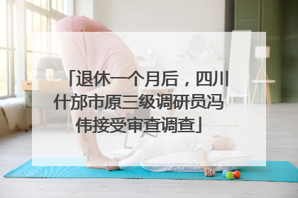 退休一个月后，四川什邡市原三级调研员冯伟接受审查调查