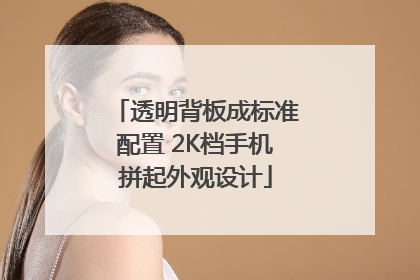 透明背板成标准配置 2K档手机拼起外观设计