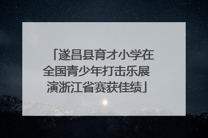 遂昌县育才小学在全国青少年打击乐展演浙江省赛获佳绩