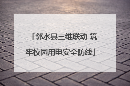 邻水县三维联动 筑牢校园用电安全防线