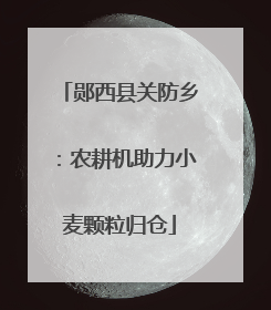 郧西县关防乡：农耕机助力小麦颗粒归仓
