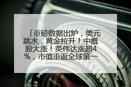 重磅数据出炉，美元跳水，黄金拉升！中概股大涨！英伟达涨超4%，市值重返全球第一！黄仁勋计划出售至多600万股股票