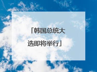韩国总统大选即将举行