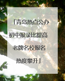 青岛热点公办初中报录比提高 老牌名校报名热度攀升