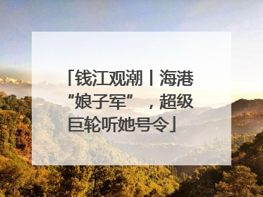 钱江观潮丨海港“娘子军”，超级巨轮听她号令