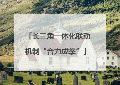 长三角一体化联动机制“合力成拳”