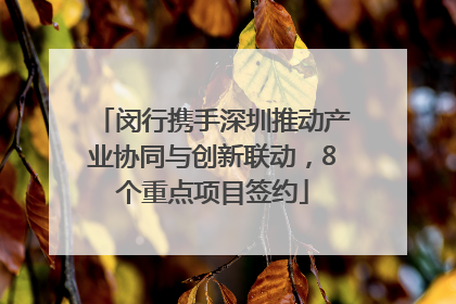 闵行携手深圳推动产业协同与创新联动，8个重点项目签约