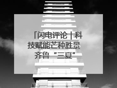闪电评论｜科技赋能芒种胜景 齐鲁“三夏”画卷更壮美