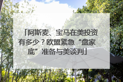 阿斯麦、宝马在美投资有多少？欧盟紧急“盘家底”准备与美谈判