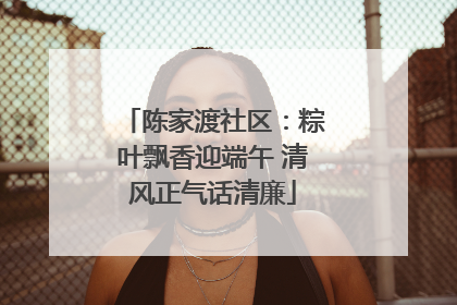 陈家渡社区：粽叶飘香迎端午 清风正气话清廉