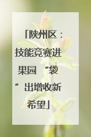 陕州区：技能竞赛进果园 “袋”出增收新希望