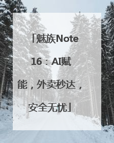 魅族Note 16：AI赋能，外卖秒达，安全无忧