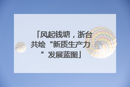 风起钱塘，浙台共绘“新质生产力”发展蓝图