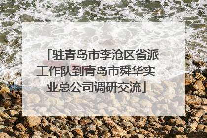 驻青岛市李沧区省派工作队到青岛市舜华实业总公司调研交流